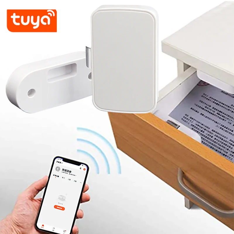 Tuya Drawer Lock Bluetooth Smart Lock Smart Home Security-Protection APP Wireless Keyless Unblanking Cabinet Privacy