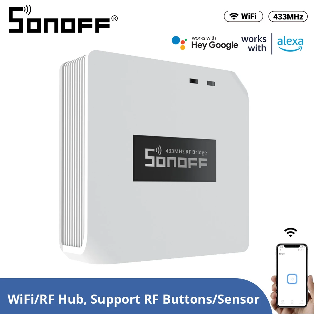 Sonoff RF Brigde WiFi 433Mhz Wireless Signal Converter DW1 Door Sensor PIR2 PIR Motion Sensor for Smart Home