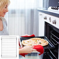 Practical Telescopic Electric Oven Grill Rack Stainless Steel Mesh Bbq Barbecue Cooling Rack High Temperature Resistant Barbecue