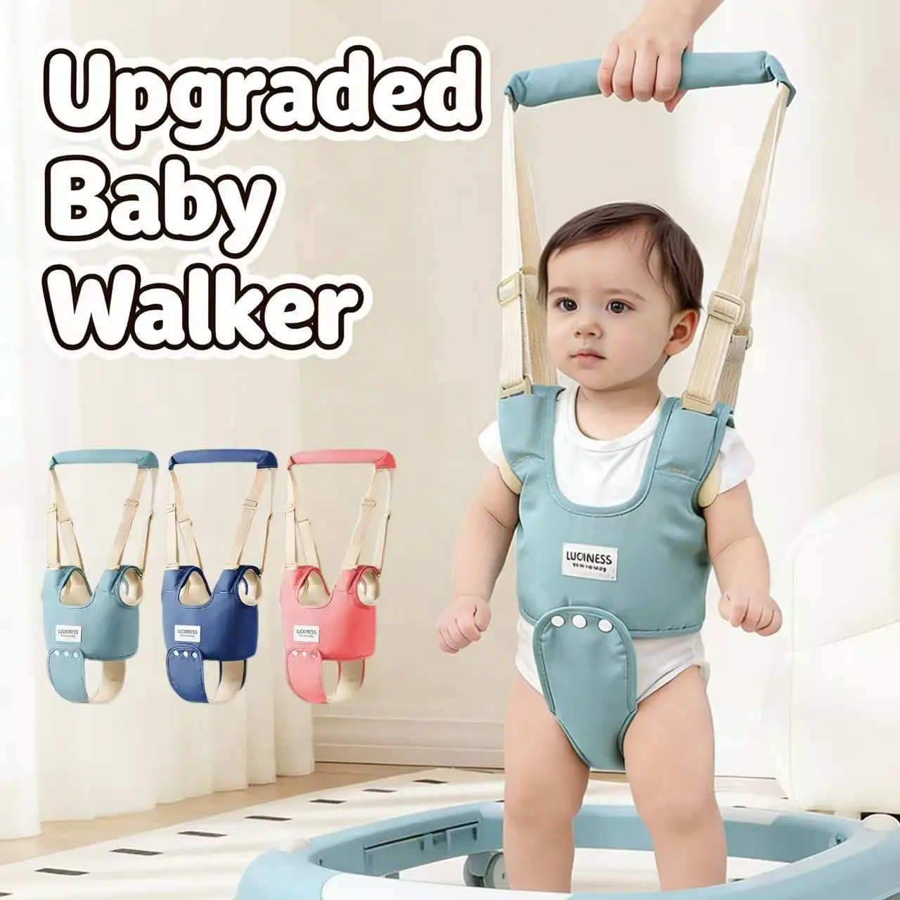 

1 Piece, Upgraded Portable Toddler Walking Harness, Made of Polyester Fiber, a Helper for Babies to Stand and Walk, Prevents Babies from Falling, Suitable as a Learning Aid for Young Children