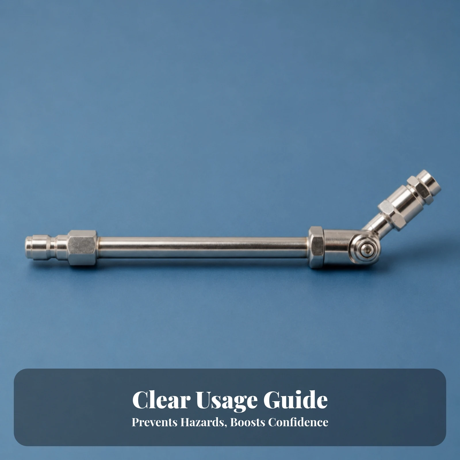 Stainless Steel Cleaning Wand Quick-Connect Adjustable Angle Cleaning Wand