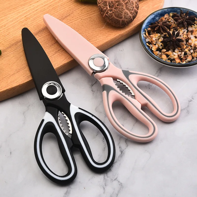 

BIESUO 2pcsMulti-Purpose Heavy-Duty Kitchen Shears, Stainless Steel Panda Scissors for Cutting Chicken Bones, Seafood & Cracking