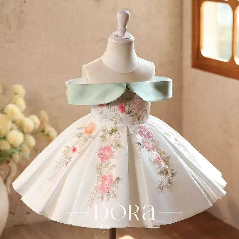 Neues Kinder-Partykleid für Klavierauftritte, Hochzeiten, Geburtstagsfeiern, Festliches Kleid für Mädchen A5087 Großhandel – Detail 4