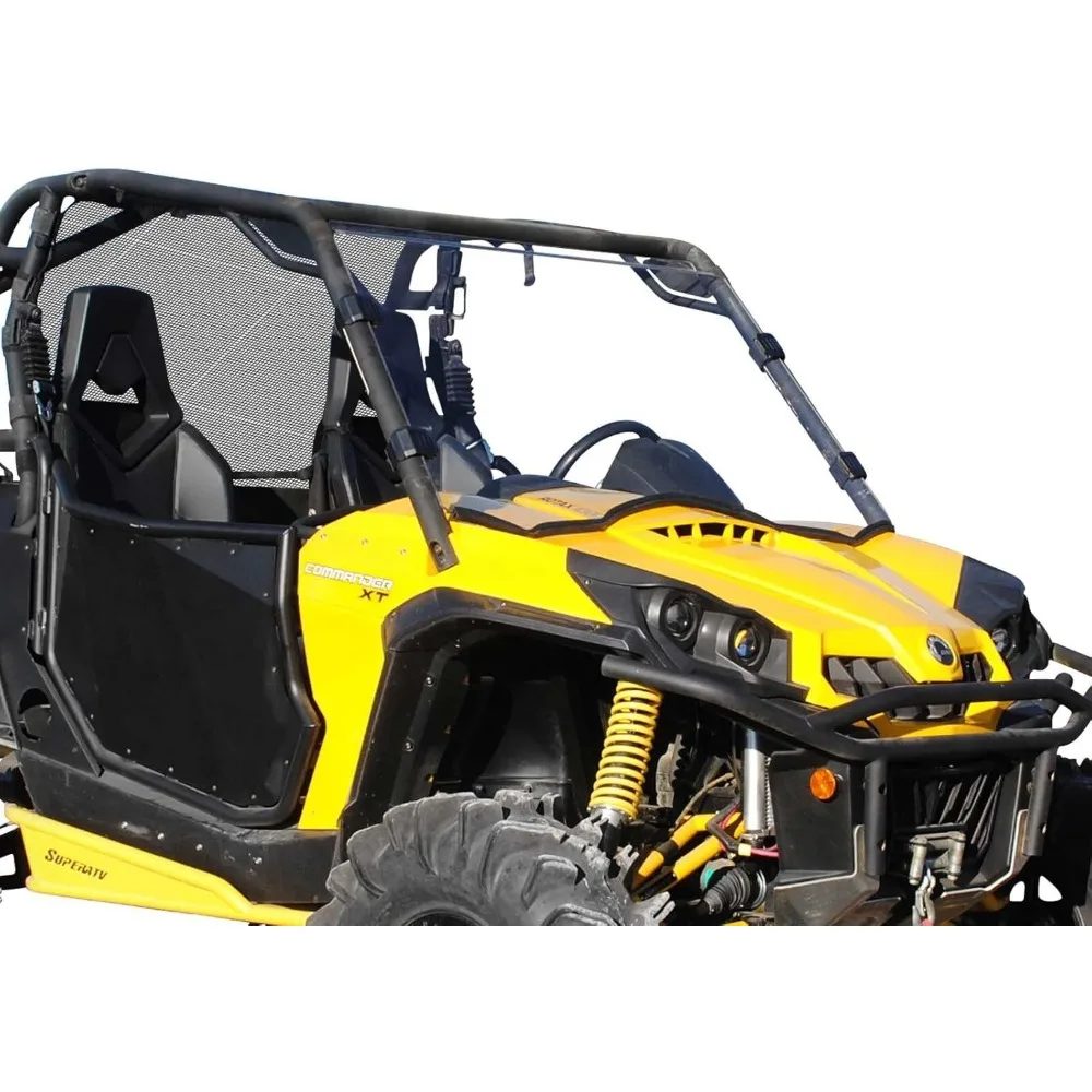 

Heavy Duty Scratch Resistant Full Front Windshield for 2011-2020 Can-Am Commander 800 / Commander 1000 | 1/4" Polycarbonate | 2