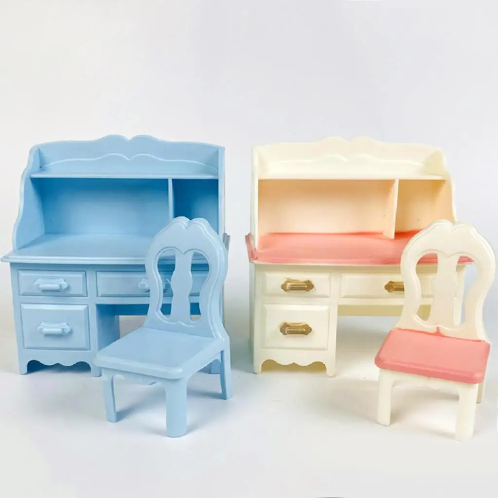 Handmade Plastic Creative Miniature Study Stool furniture Model for 16 Cm Dolls