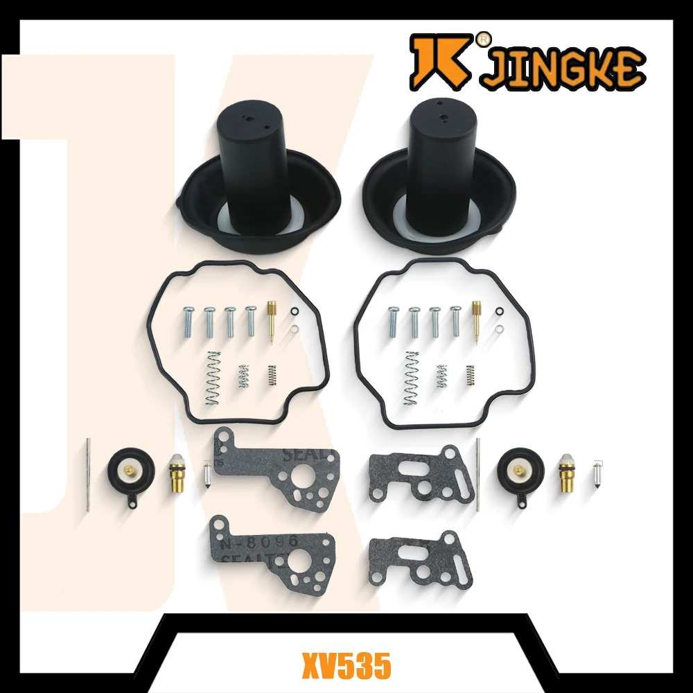 

2SET Carburetor Repair Kit For Yamaha Virago 535 XV535 1990-2001 XV400 XV500 1994-1998 Plunger Float Diaphragm