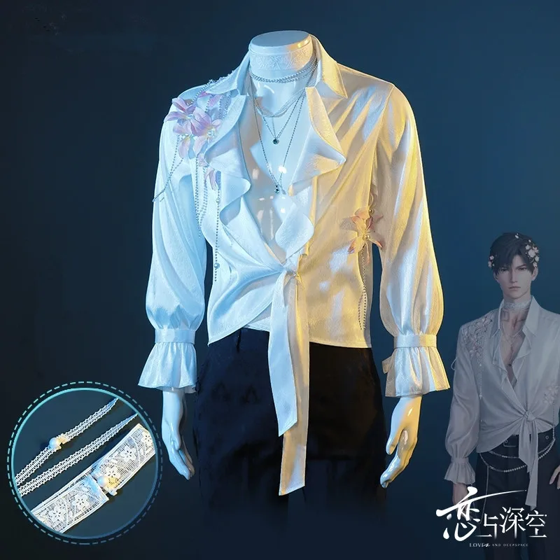 

Rafayel Cosplay Costume Game Love and Deepspace Anime Men Handsome Coat Role Play Clothing Halloween Casual Suit 2025 NEW