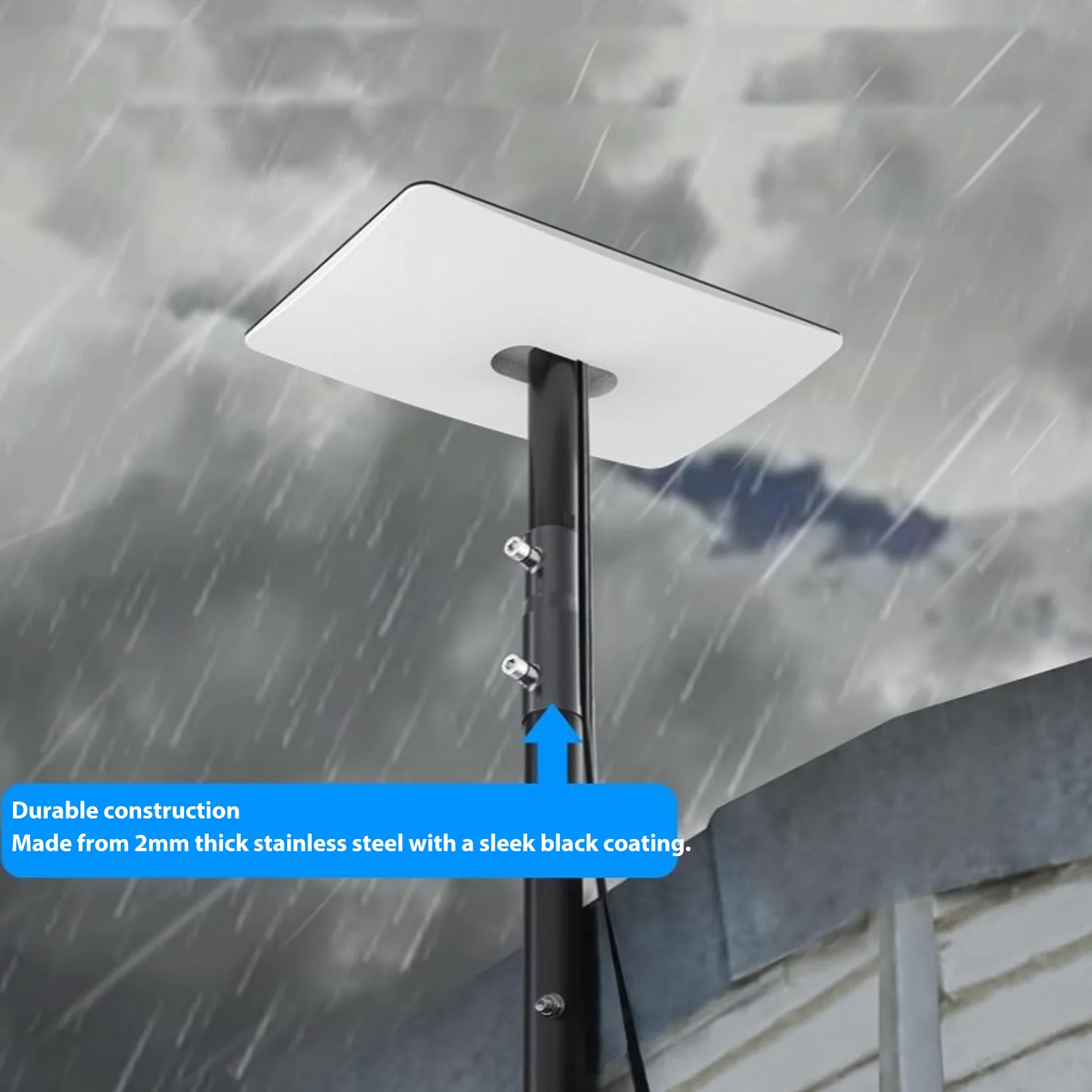 Satellite Internet Roof Mount Aluminum Alloy Strong Load Bearing Satellite Internet Pipe Adapter Easy Installation for Ground