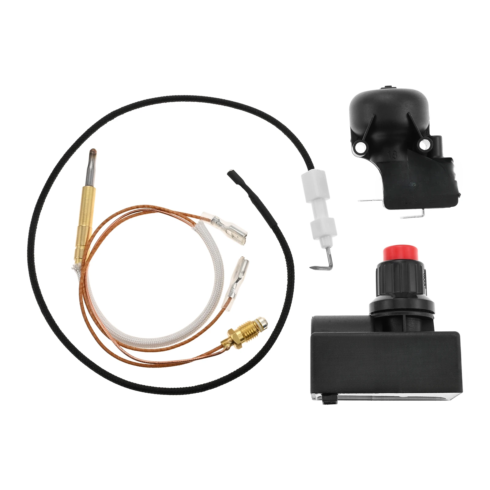 Thermocoupler Safety Switch with AAA Battery Igniter Kit Repair Assembly Pack For Propane Patio Heaters