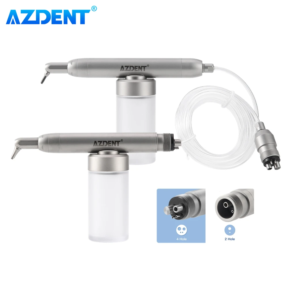 AZDENT Dental Aluminum Oxide Sandblasting Gun Micro Blaster Polisher 2/4Holes Microetcher Sandblaster Teeth Whitening Instrument