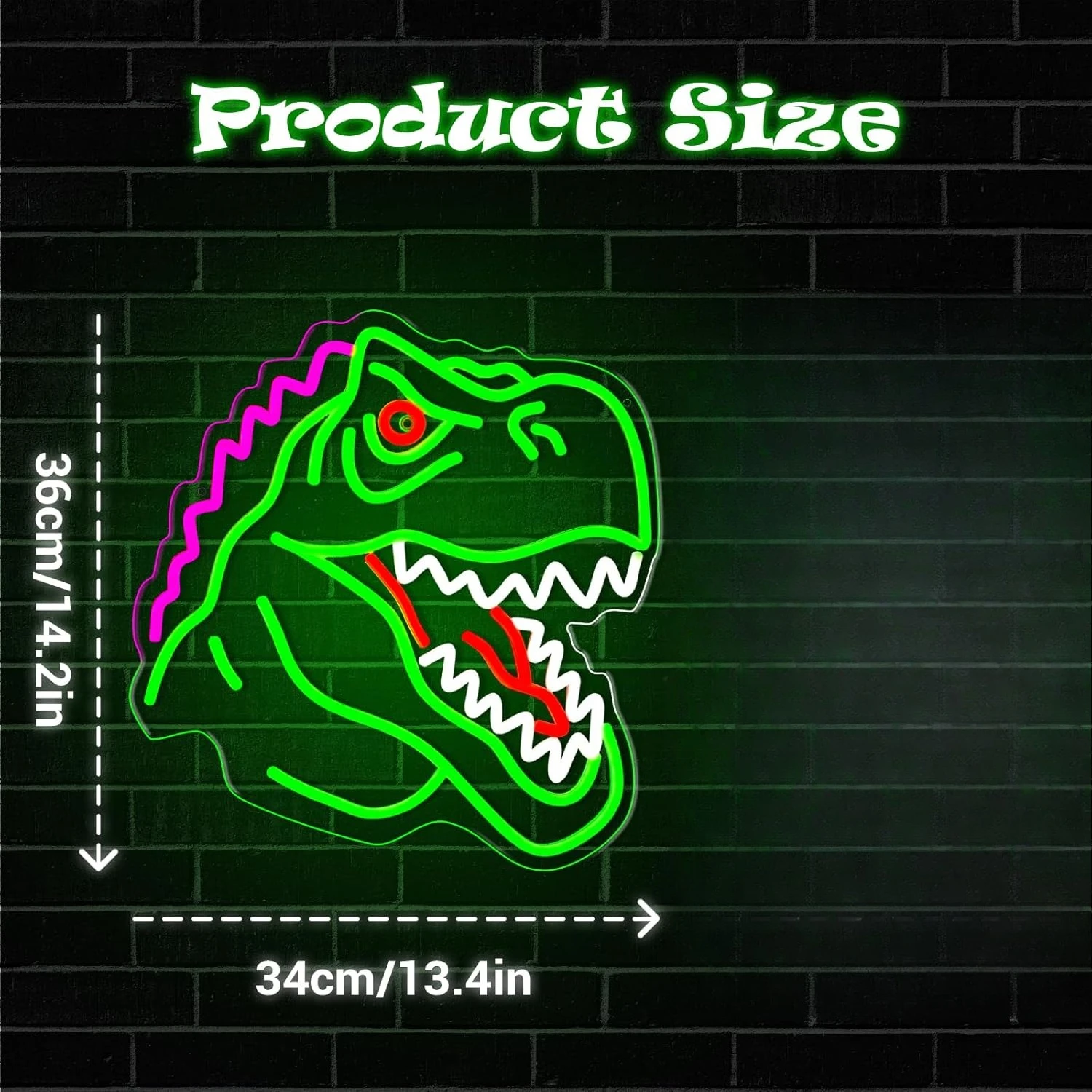 ไดโนเสาร์ป้ายนีออน USB ขับเคลื่อน LED Neon Light สําหรับ Man Cave Bar Club ห้องนั่งเล่นห้องนอน Shop Decor ส่วนบุคคลของขวัญ