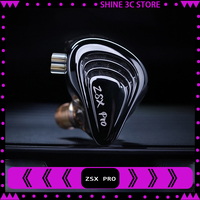 KZ ZSX Pro HIFI Earphones 12 Unit Music Earbuds Game Headsets 5BA+1DD Hybrid Drive Custom Replaceable Cable Monitor Headphone