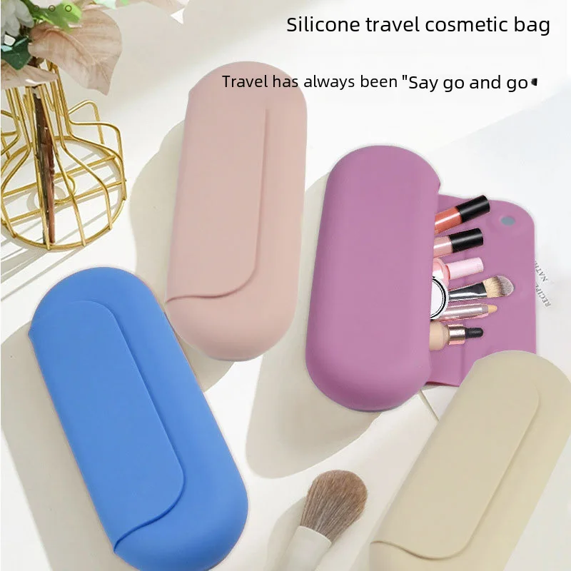 

-Border New Silicone Makeup Brush Bag Good-looking Beauty Bag Dustproof Waterproof Travel Portable Storage Bag