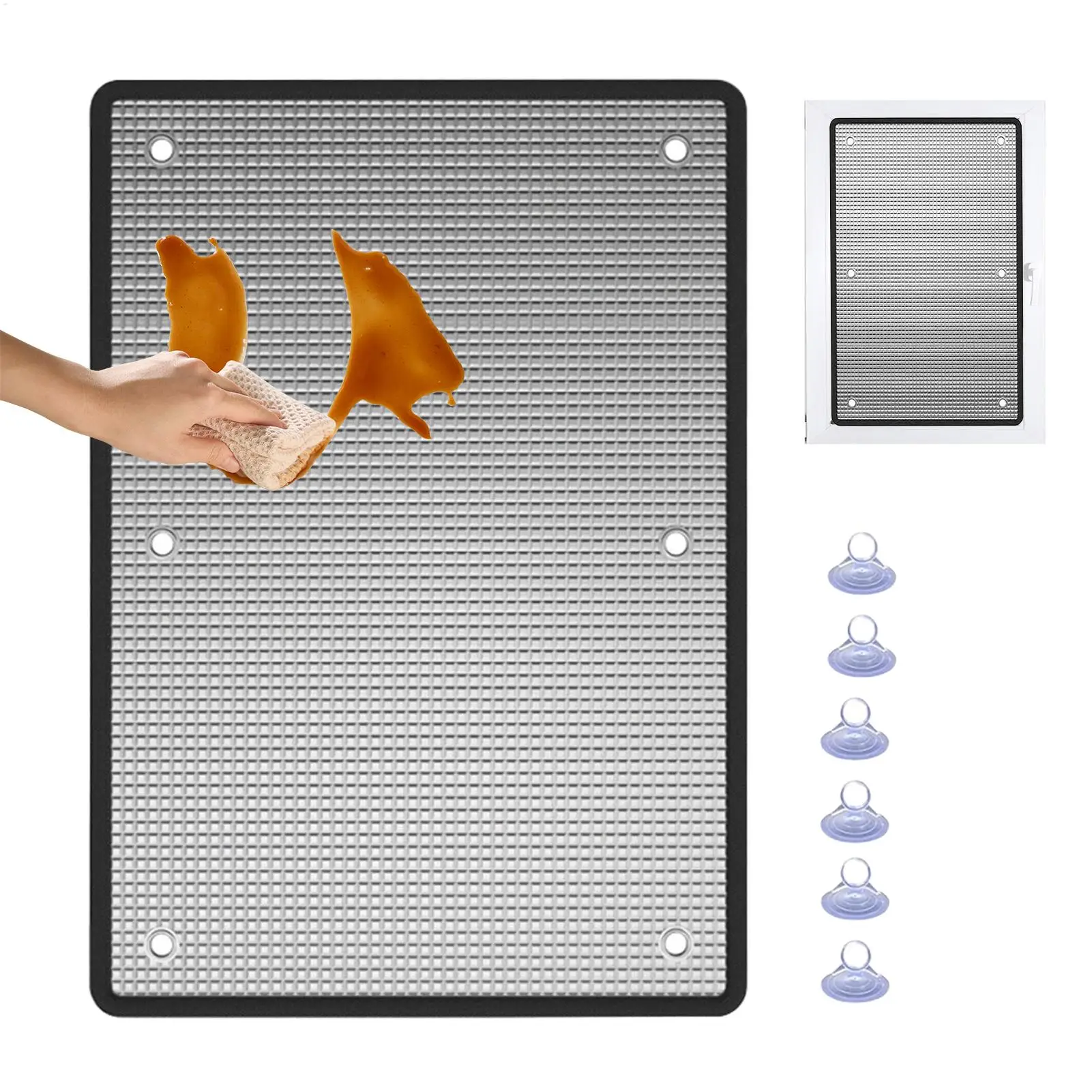 Sun Blocking Window Film with Suction Cups 100x50cm Reusable Cover Heat Blocking Window Film for Bedroom Glass Car Windshield
