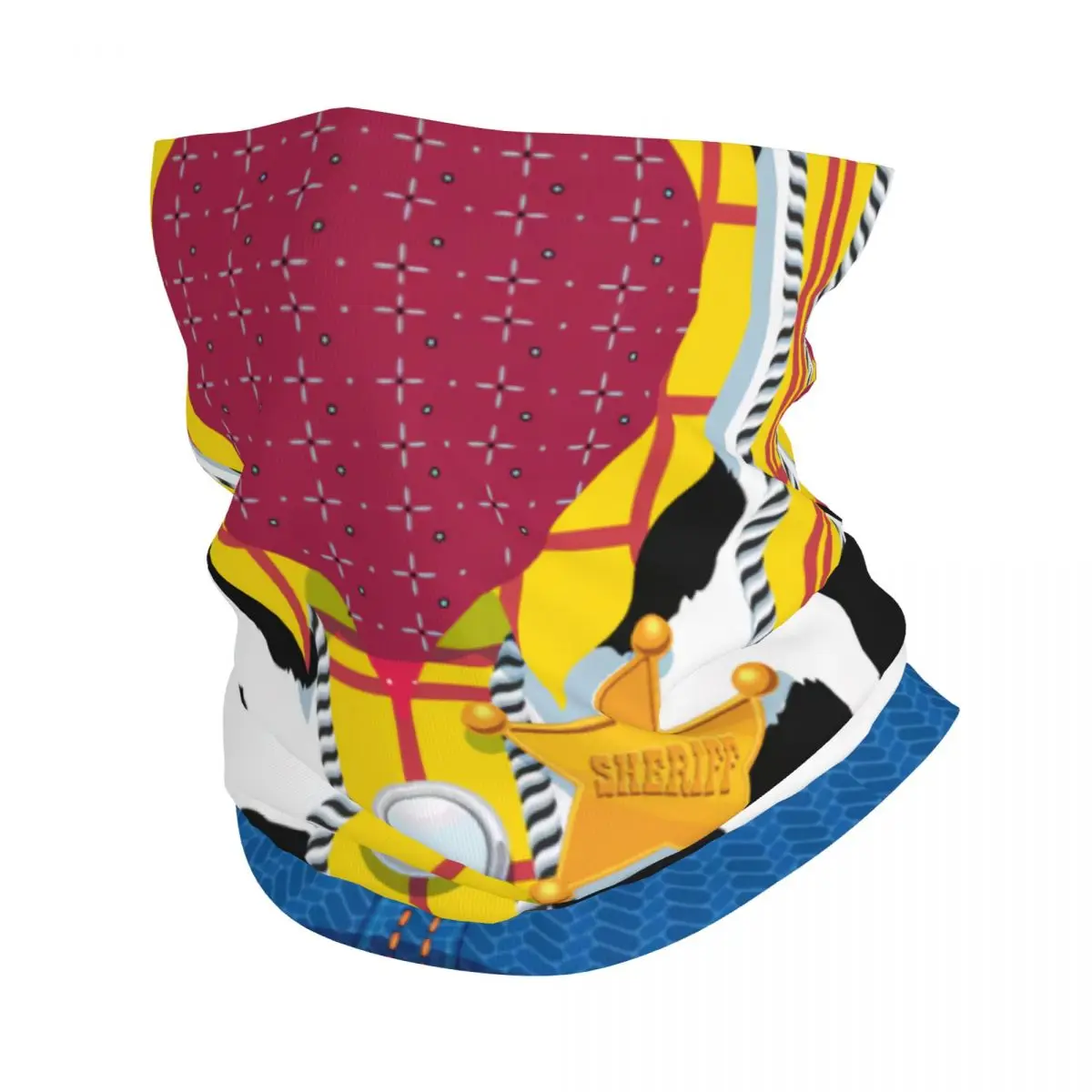 Custom Toy Story Woody's Sheriff Outfit Bandana Neck Gaiter for Hiking Camping Men Women Wrap Scarf Headband Warmer