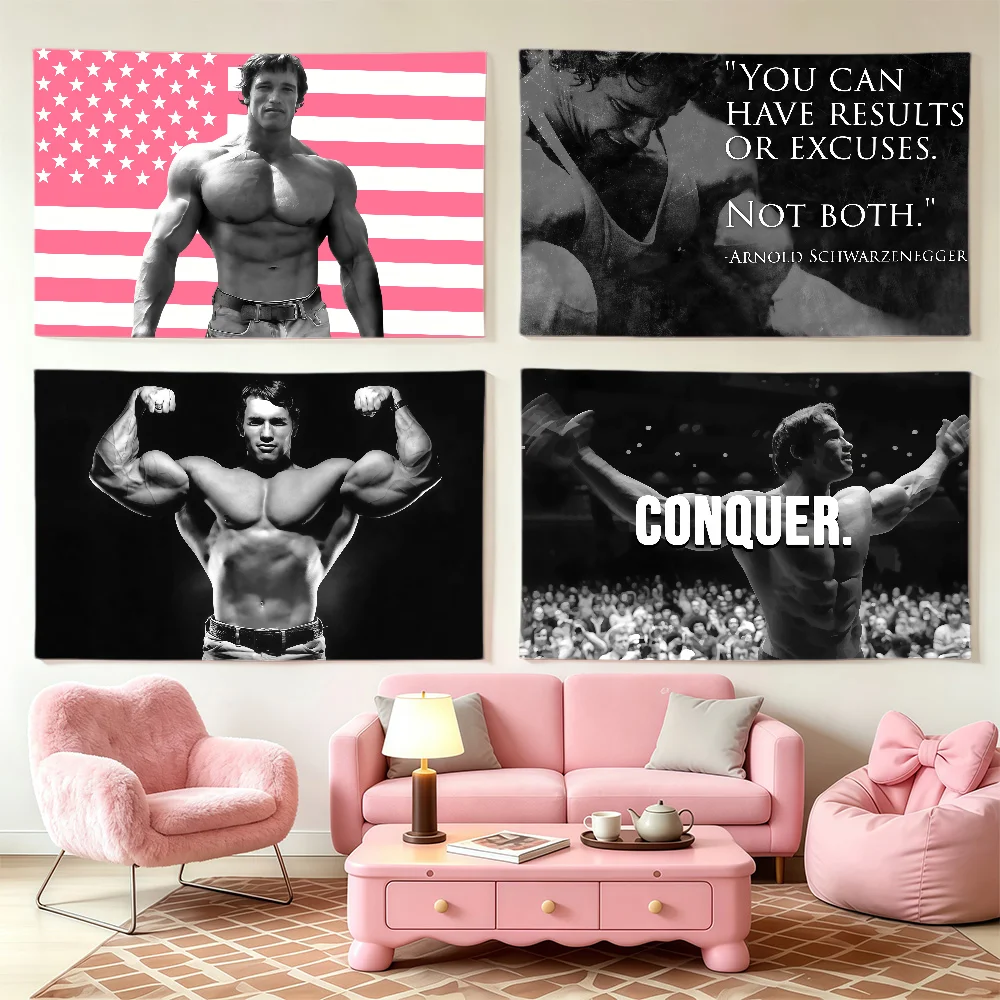 A-Arnold S-Schwarzenegger flag  Club Interior Wall Creative Pattern Living Room Wall Art Party Outdoor Decor
