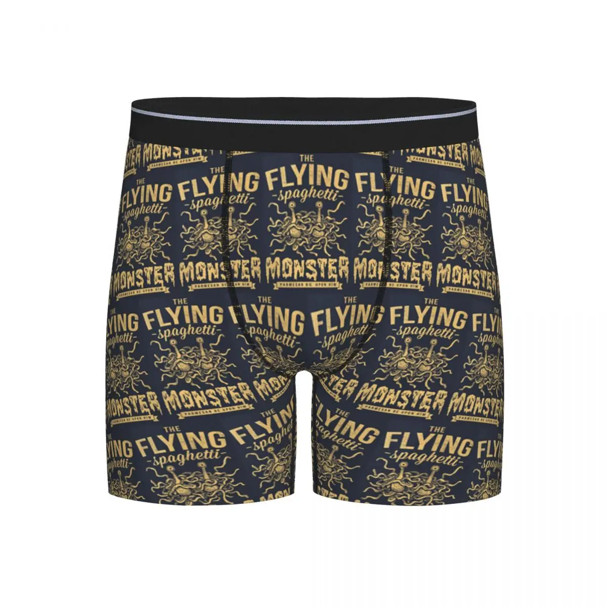 

Long Boxer Underpants Shorts The Flying Spaghetti Monster Flying Spaghetti Monsterism FSM Panties Men Ventilate Underwear