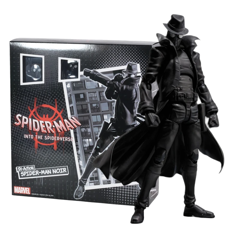 

Фигурка Человек-паук Нуар Питер Паркер Ultimate Spider-Man Earth-90214 Darkness Black Marvel Legend SHF Toys, модель, подарок для детей