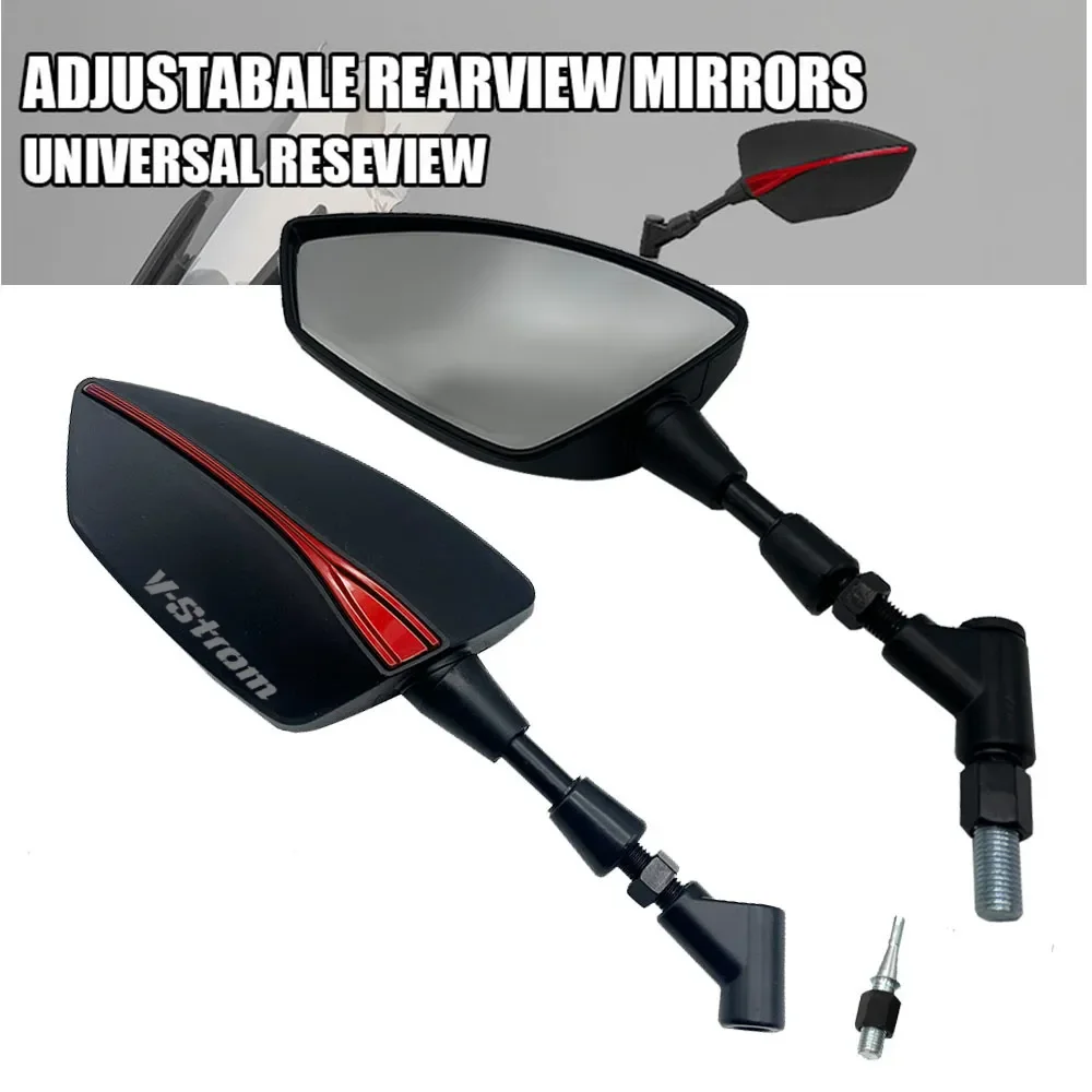 SUZuki用リアビューミラー,制御付きリアビューミラー,Vstromボールdl650 v,650 1000 1050 xtdl1050 de