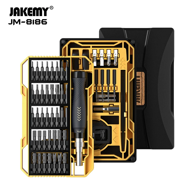 JAKEMY JM-8186 Magnetic Screwdriver Set with Replaceable Driver Bits for Mobile Phone Computer Electronic Home Repair Hand Tools