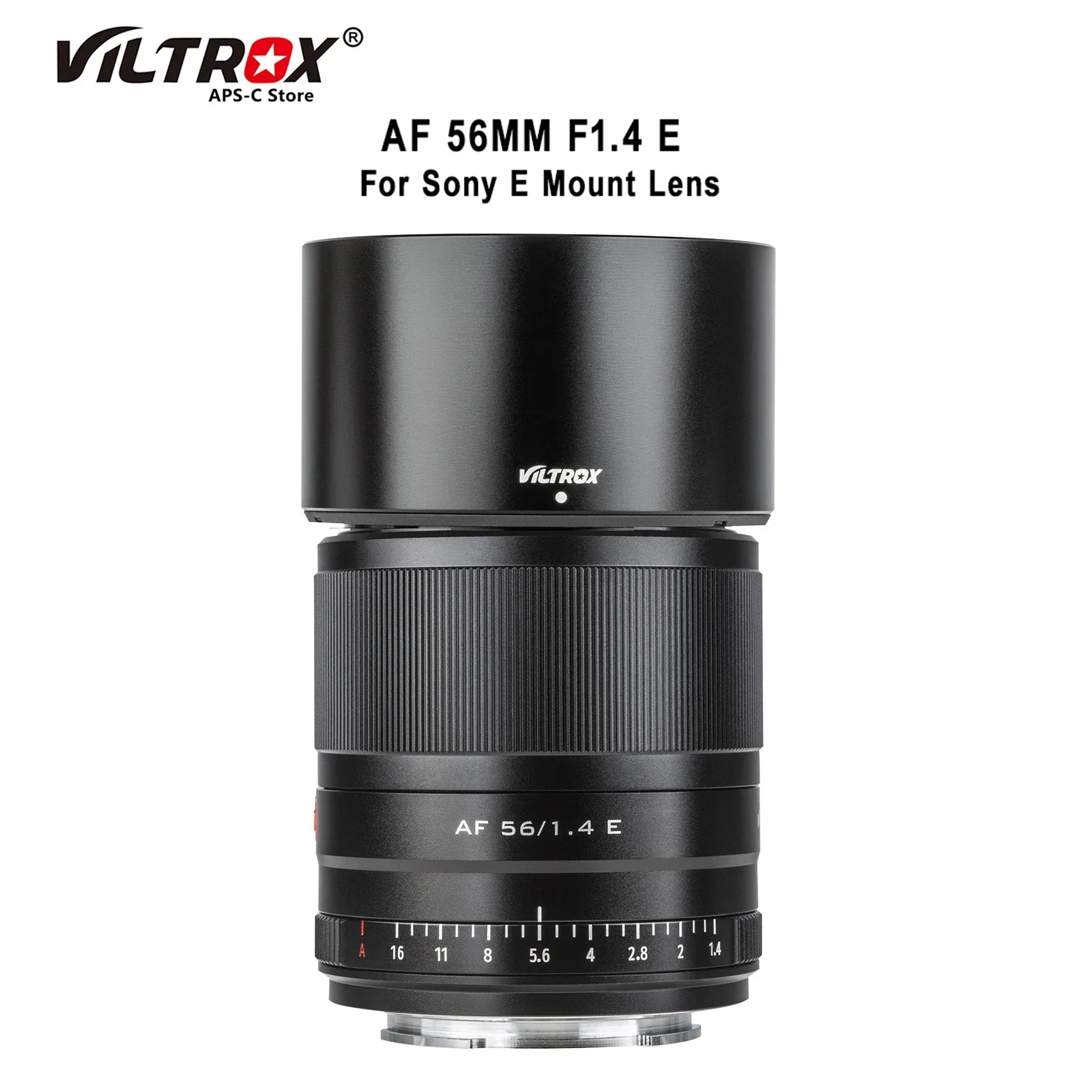 

VILTROX 56mm F1.4 Sony E Lens Auto Focus Prime Large Aperture Portrait APS-C for Sony E Camera Mount Lens A6700 ZV-E10 A6600