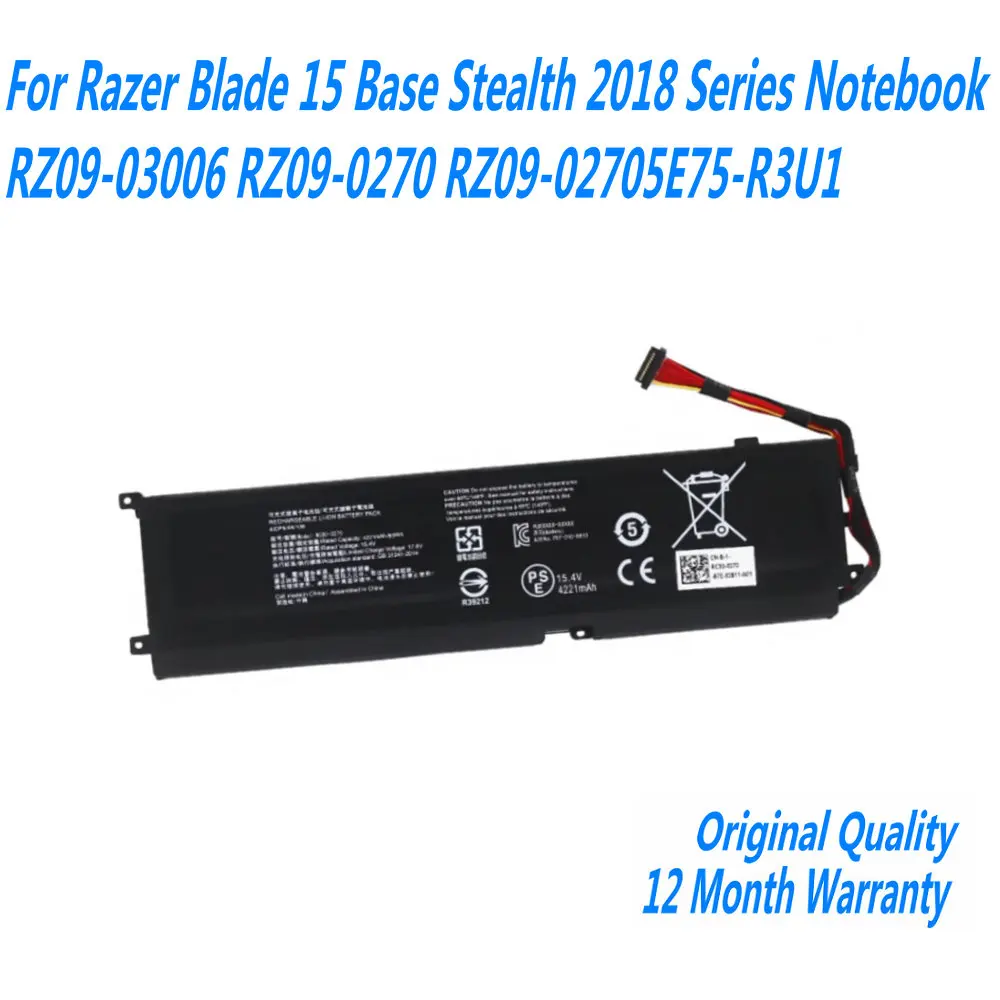 

NEW RC30-0270 Laptop Battery For Razer Blade 15 Base Stealth 2018 Series Notebook RZ09-03006 RZ09-0270 RZ09-02705E75-R3U1