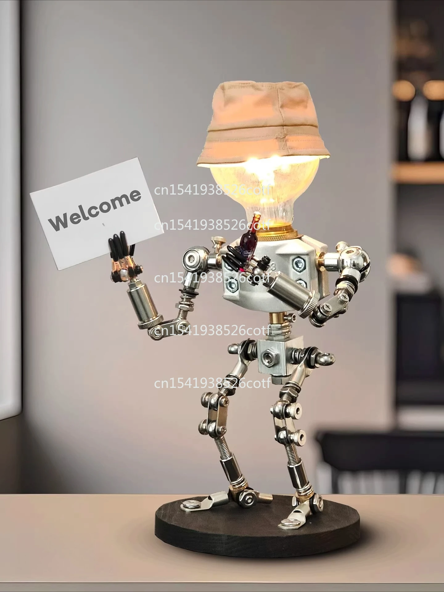 Robot Decorative Table Lamp Boys Gift Birthday Practical Creative Gift Hand Figure Office Desktop Ornaments