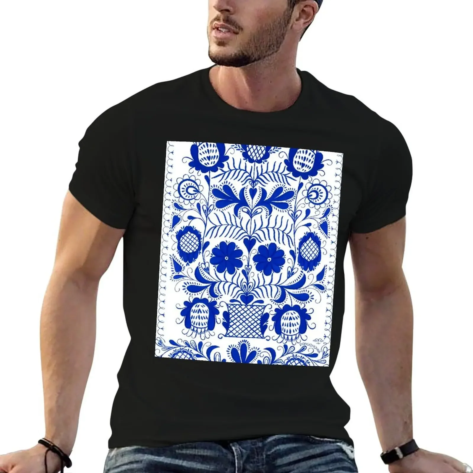 Cobalt Bluebells T-Shirt anime tshirt summer tops plain plain black t shirts men