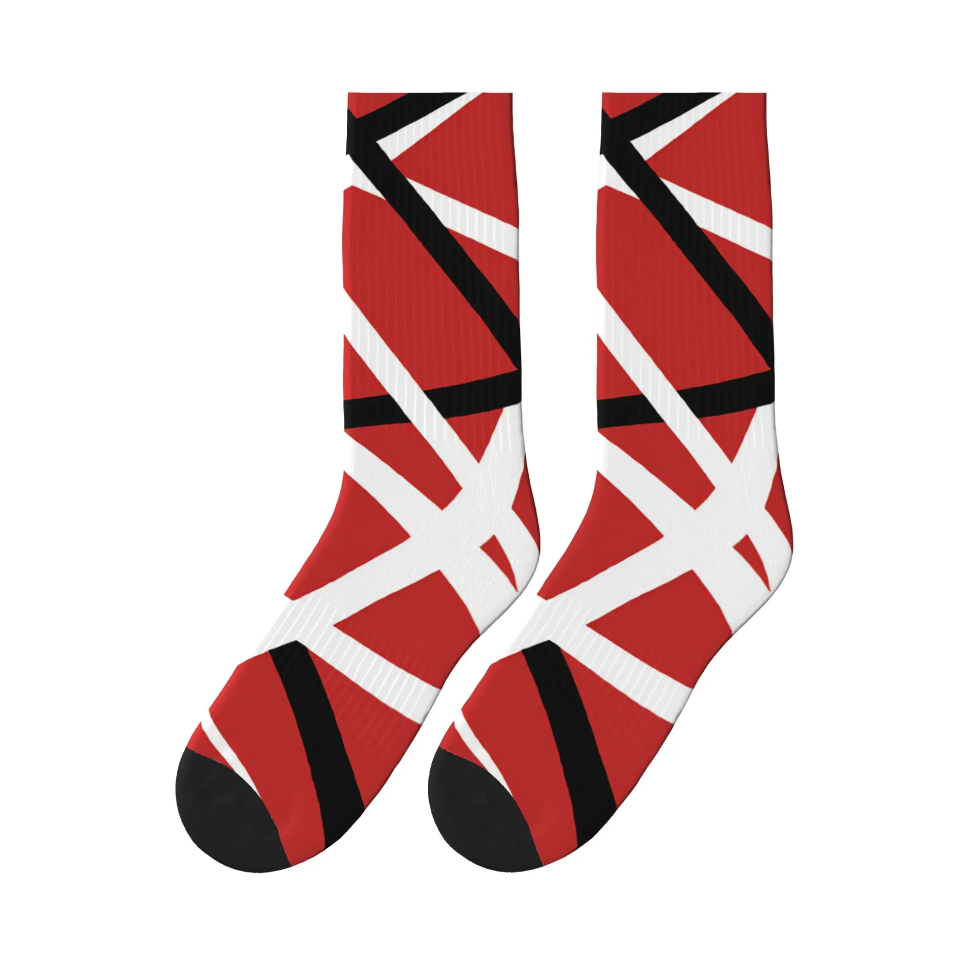 

Van Halen Abstract Red And Black Lines Socks Gothic Stockings Winter Non Skid Adults Men Socks Warm Soft Graphic Outdoor Socks