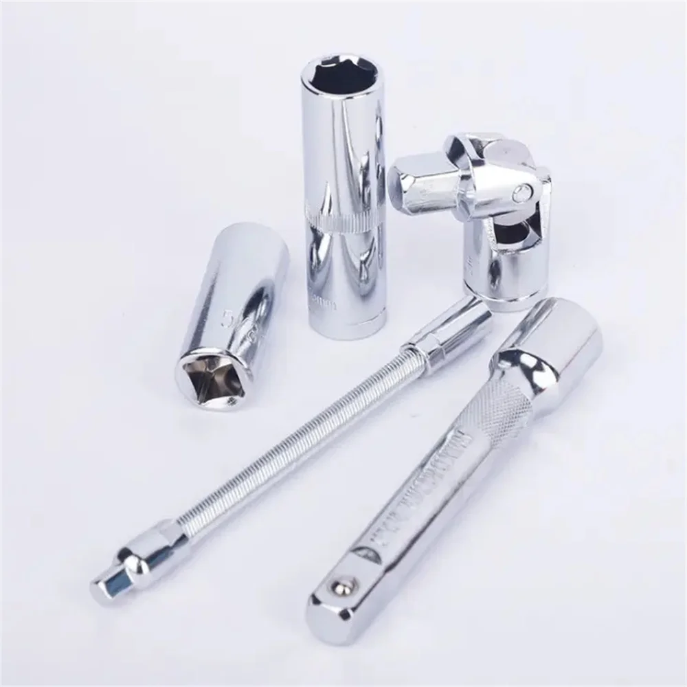 94 Piece Chrome Vanadium Steel Quick Ratchet Wrench Connecting Rod Long And Short Socket Tool For Vehicle Maintenance