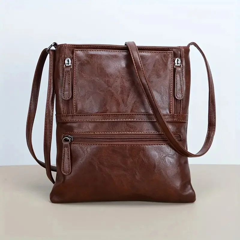 Elegancka torba na ramię w stylu retro, damskie wszechstronne torby na ramię z wieloma kieszeniami, codzienne podróże