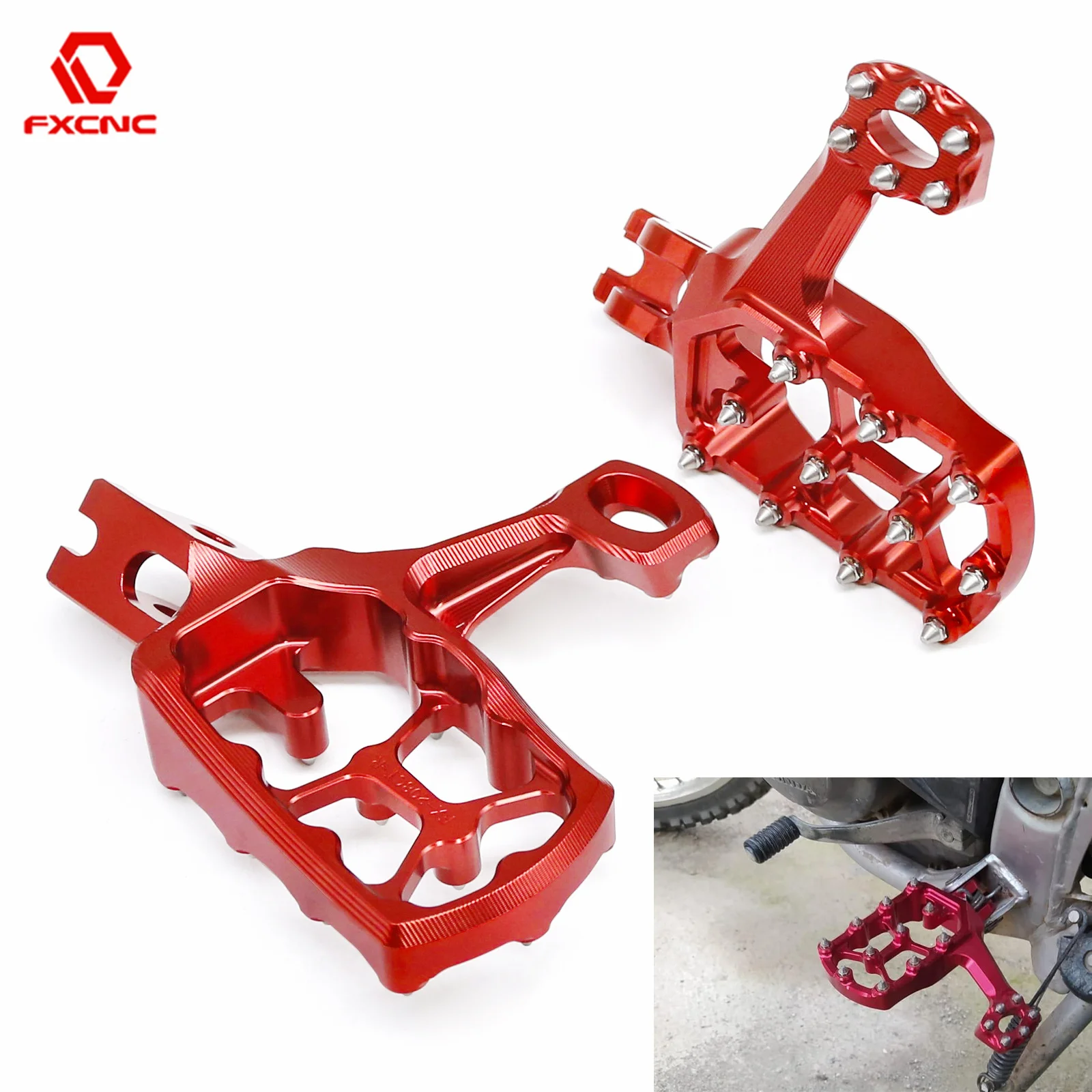 

For Honda CRF300L RALLY CRF 300L 2021 2022 2023 2024 2025 CNC Extender Wide Fat Footrest Footpeg Foot Pegs Pedal Accessories