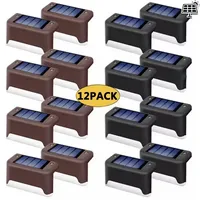 4/8/12Pcs Solar Deck Lights Outdoor Waterproof LED Fence Lights Step Garden Decorate Lamp for Patio Stairs Railing Pathway Luces