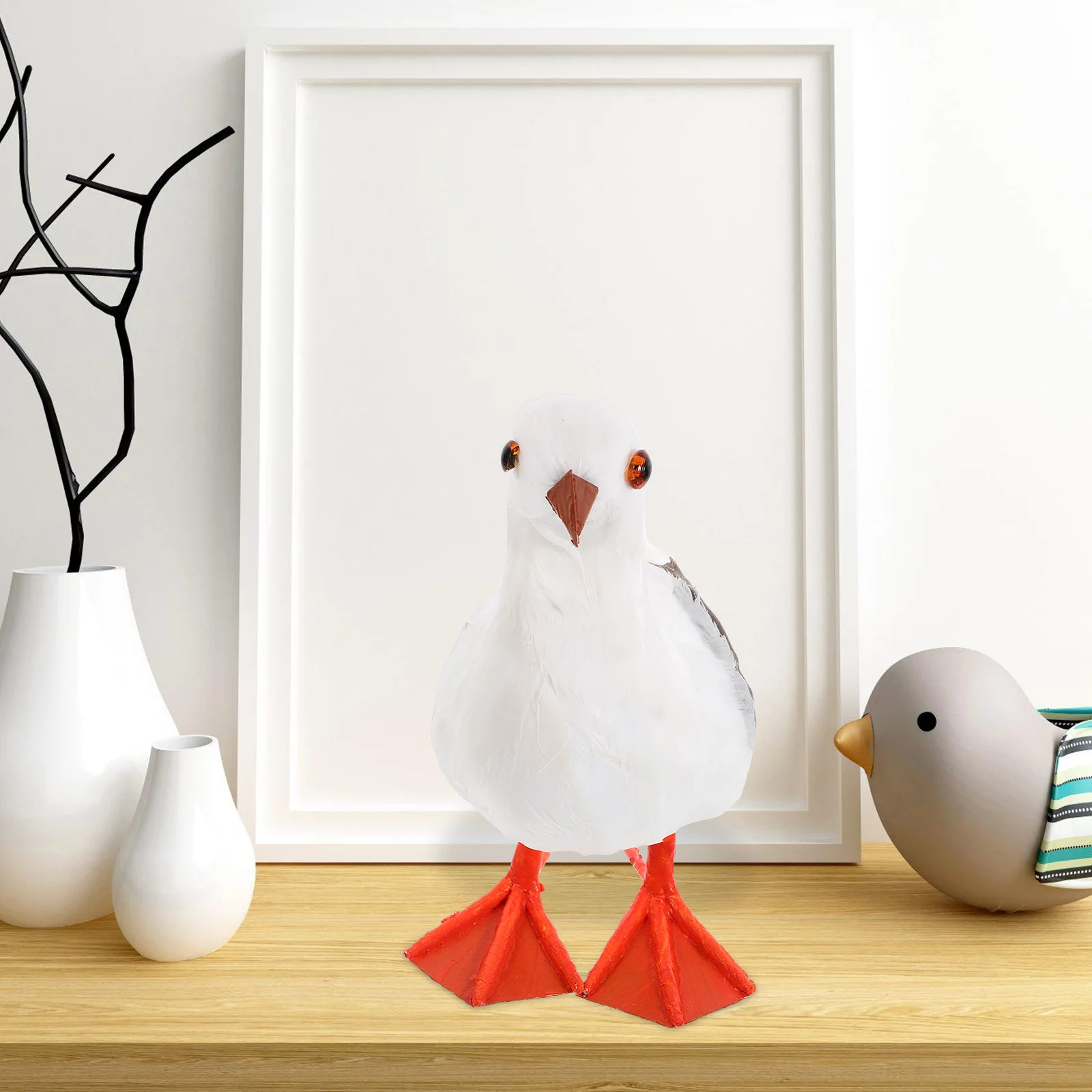 

Simulation Seagull Garden Decoration Home Garden Decoration Small Size Coastal Bird Statue Animal Figurines