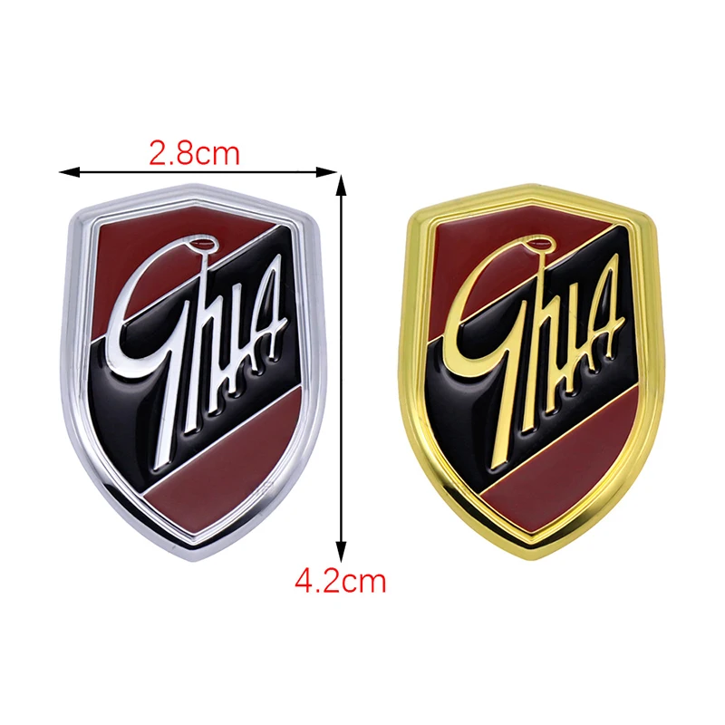 Metal GHIA Emblems Side Shield Logo Rear Trunk Stickers for Ford Hatchback  Fiesta Escort Mondeo Taurus Ecosport Kuga Edge Focus