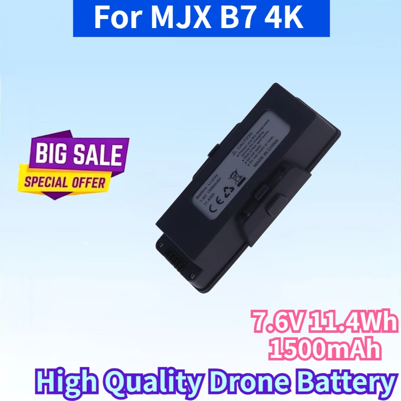 Newest 7.6V 11.4Wh 1500mAh Lithium-polymer Rechargeable Battery for MJX B7 4K High Quality Quadcopter Drone Replacement Battery
