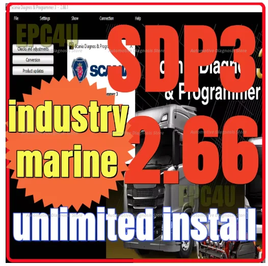Hot selling SDP3 v2.67 v2.66 V2.64 [buses, Trucks,Industry & Marine] installation+keygen unlimited to install
