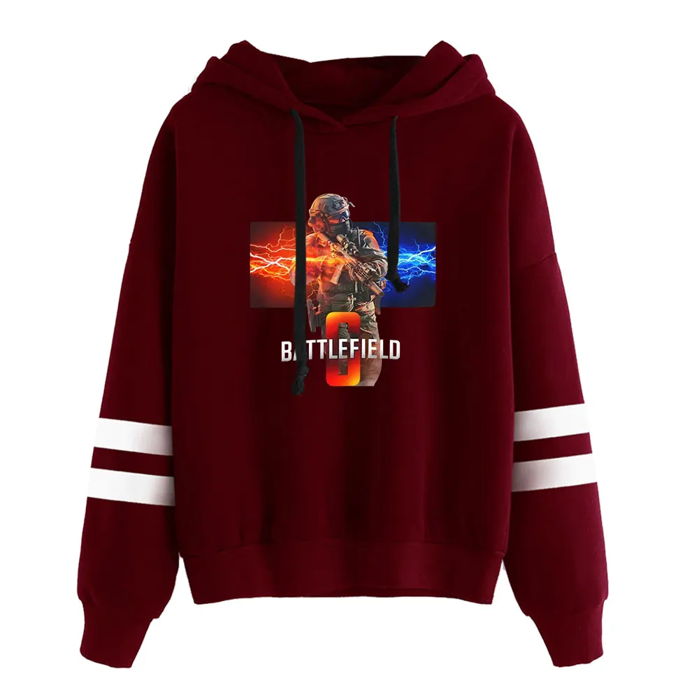 Battlefield 6 Merch Vintage 90s كنزة قطيفة موضة هوديي البلوز الرياضة البلوز الشارع الشهير البلوز