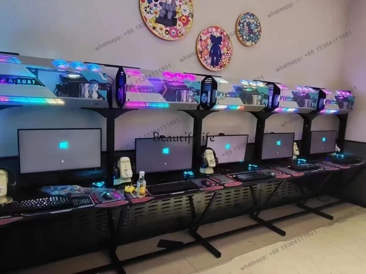 X4 E-sports hall computer with bracket, table air-cooled integrated chassis shell