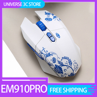 Dareu Em910pro Mouse Wireless Bluetooth Rgb Ergonomics E-Sport Gaming Customized Accessories For rechargeable Office Gamer Gift