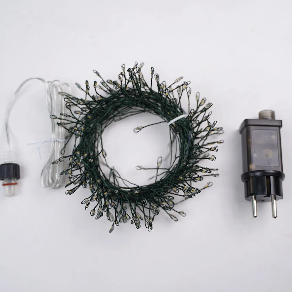 36M Cluster Green Wire String Lights LED Outdoor Garland Fairy Light Holiday Christmas Tree Decoration