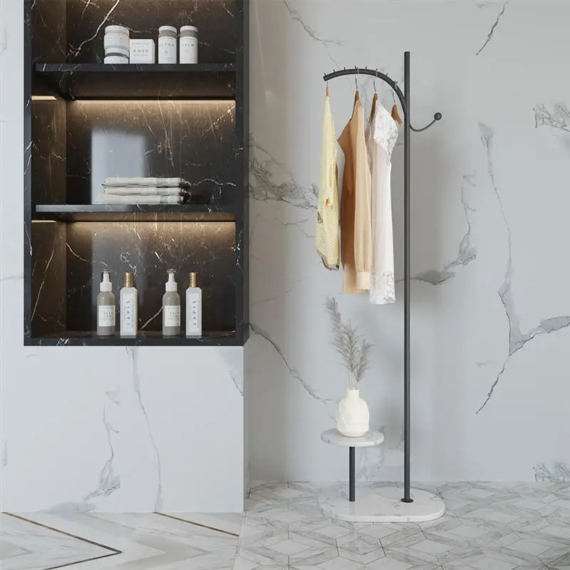 

Creative Dolphin Nordic Marble Coat Rack Bedroom Room Household Metal