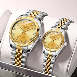 CHENghts-Montre à quartz pour hommes et femmes, montres-bracelets étanches, amoureux, couples, cadeau Leon, horloge pour dames, marque supérieure, 30m