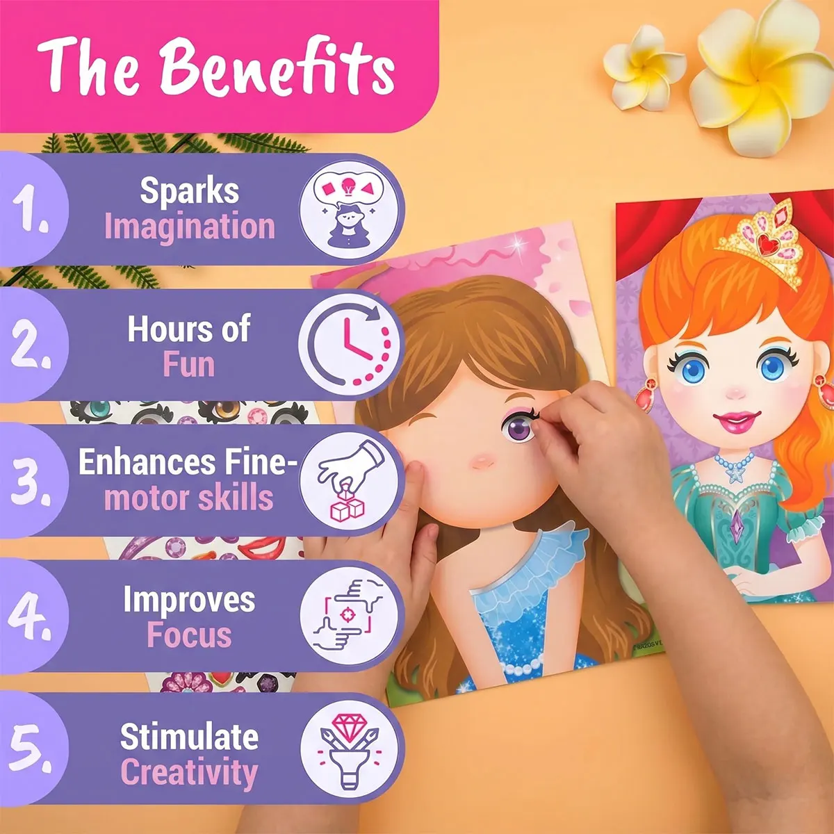 DIY Princess Sticker Dress up Kits Activity Create Your Own Princess Screen Free Fashion Little Designer Party Favor Idea Gifts