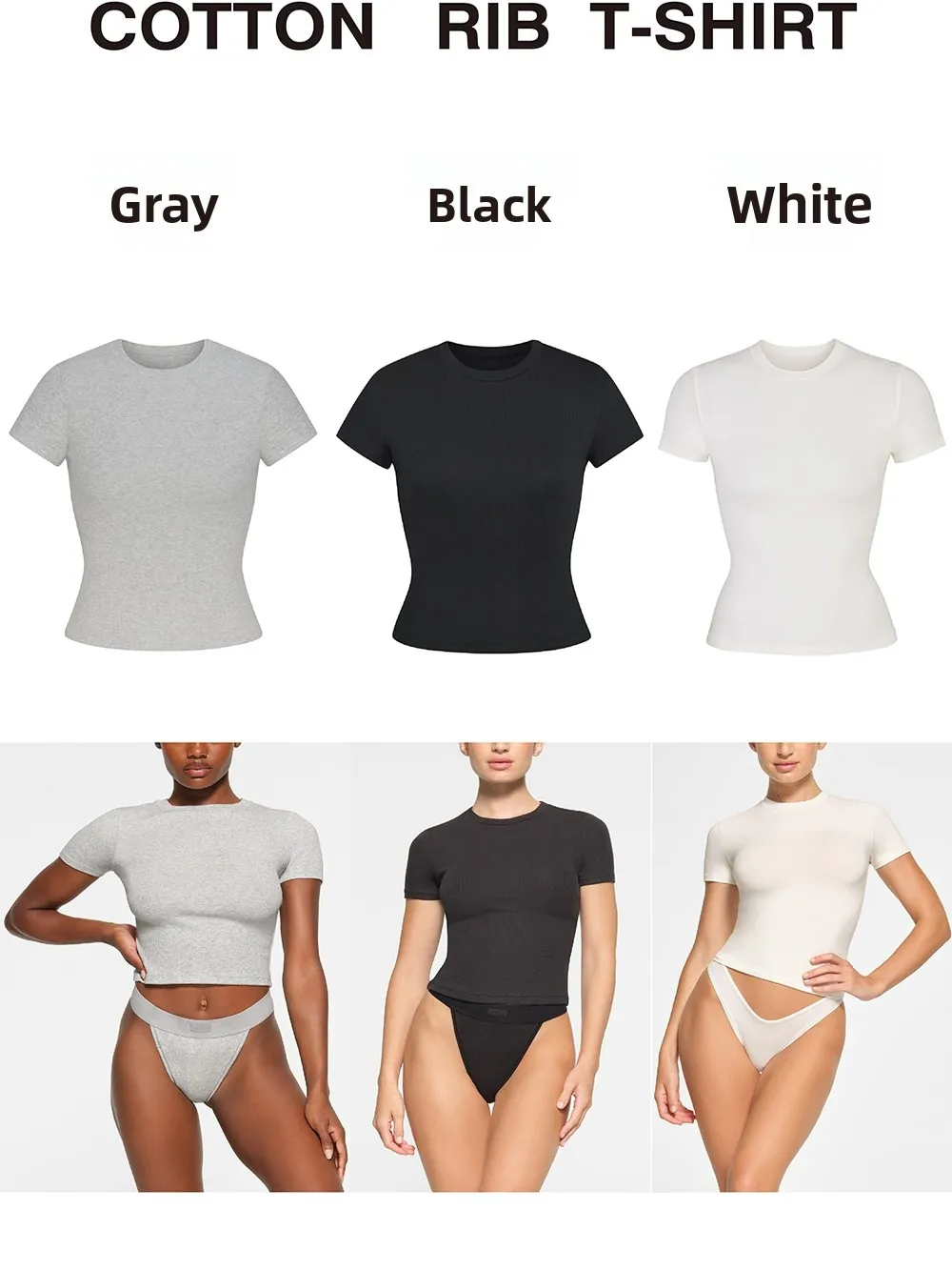 

Kardaian Meng Ling Pure Color Modal Sport Женский черный белый дышащий топ повседневный Sle ort Sve круглый Ne