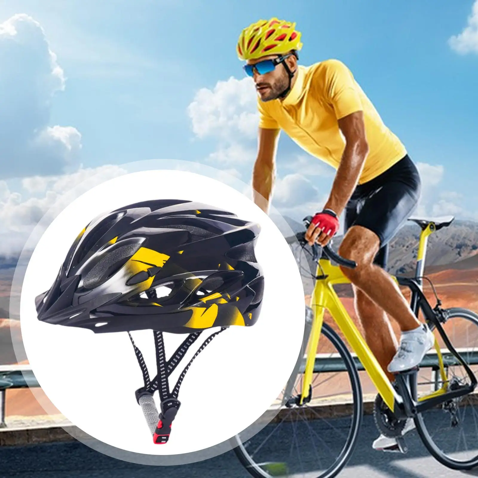 Unisex Adult Bike Helmet Shockproof EPS Core Ventilated Lightweight Road Cycling Accessory for Long Distance Rides