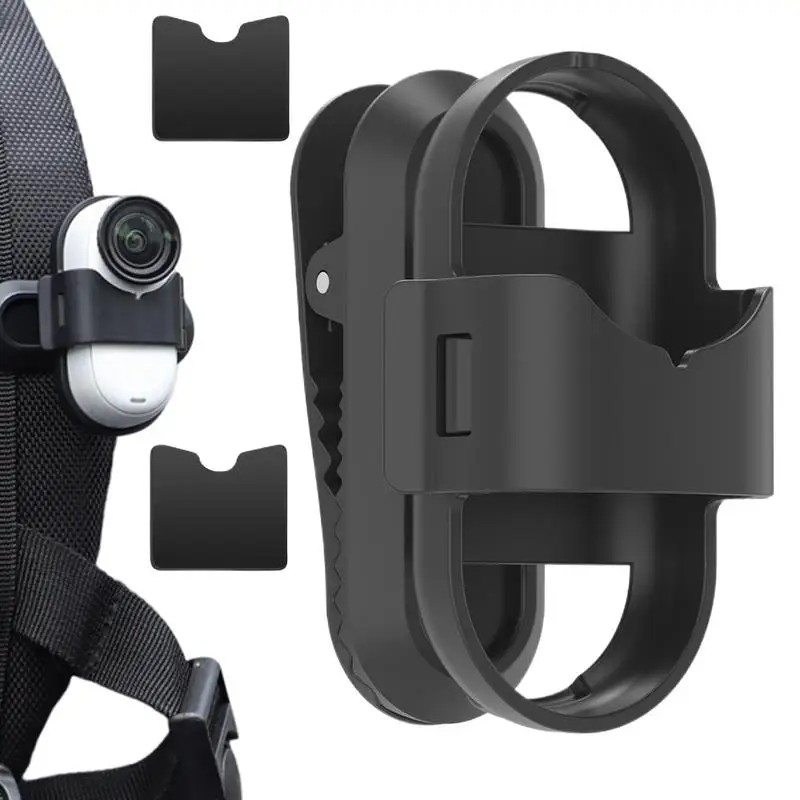 Support à pince pour caméra de sport, rotation à 360 °, résistant à l'eau, sangle de support, action rapide
