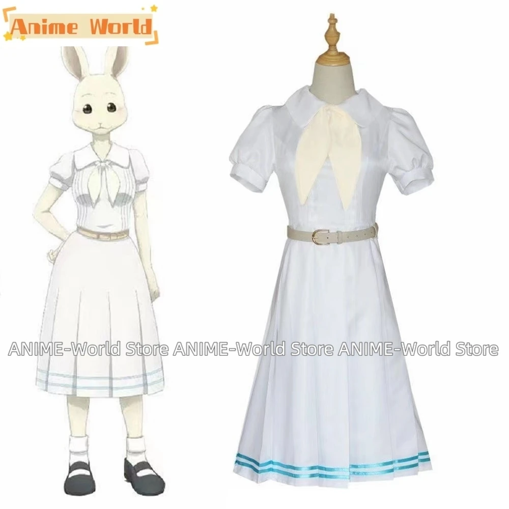 《Custom Size》Unisex Anime Cos BEASTARS Haru Rabbit Short Sleeve Cosplay Costumes Halloween Christmas Party Sets Uniform Suits