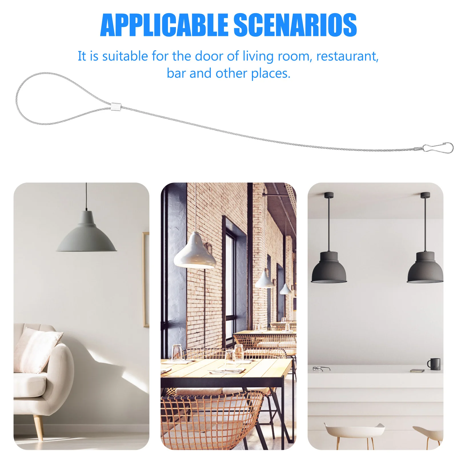 

6Pcs Latch Pull Cord Metal Fences Opener Quality Material Smooth Finish Easy Operation Gate Latch String Wood Fence Gate Opener