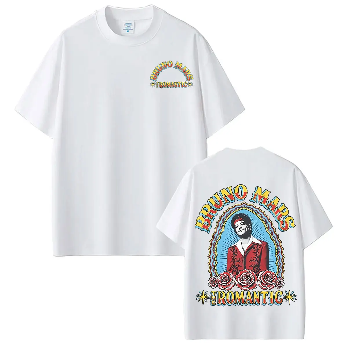 Bruno Mars The Romantic Tour 2026 Print T-shirt Man Woman Fashion T-shirts Summer Cotton Loose Casual Oversized Vintage T-shirts